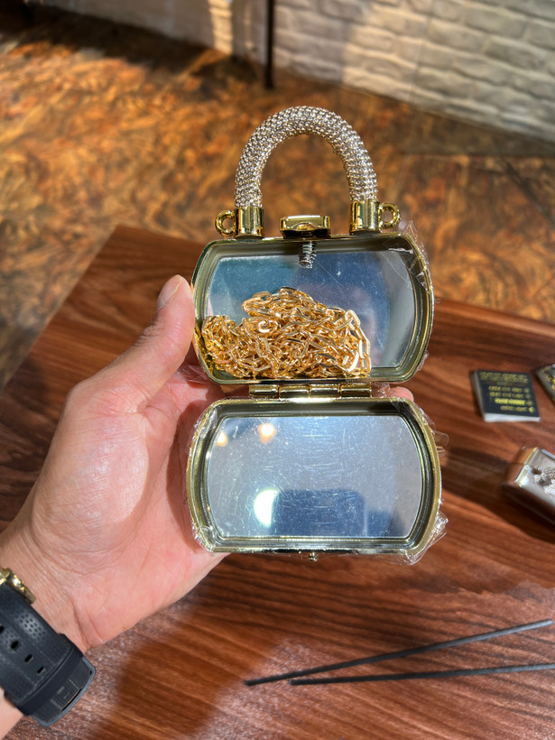 کیف مینی وارداتی طرح ام کی تمام آینه بندزنجیر